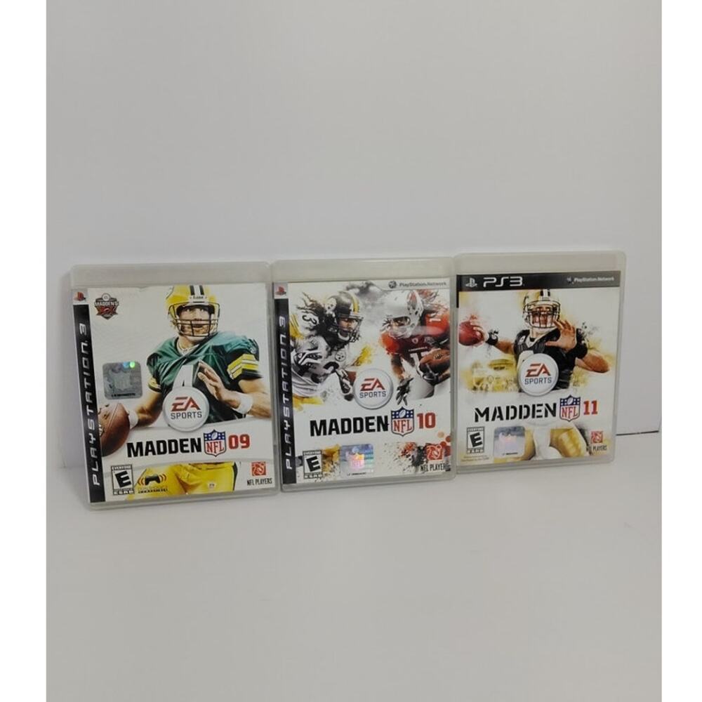 Sony Playstation 3 Bundle NFL Madden 09 10 11 Video Game Football EA Sports PS3